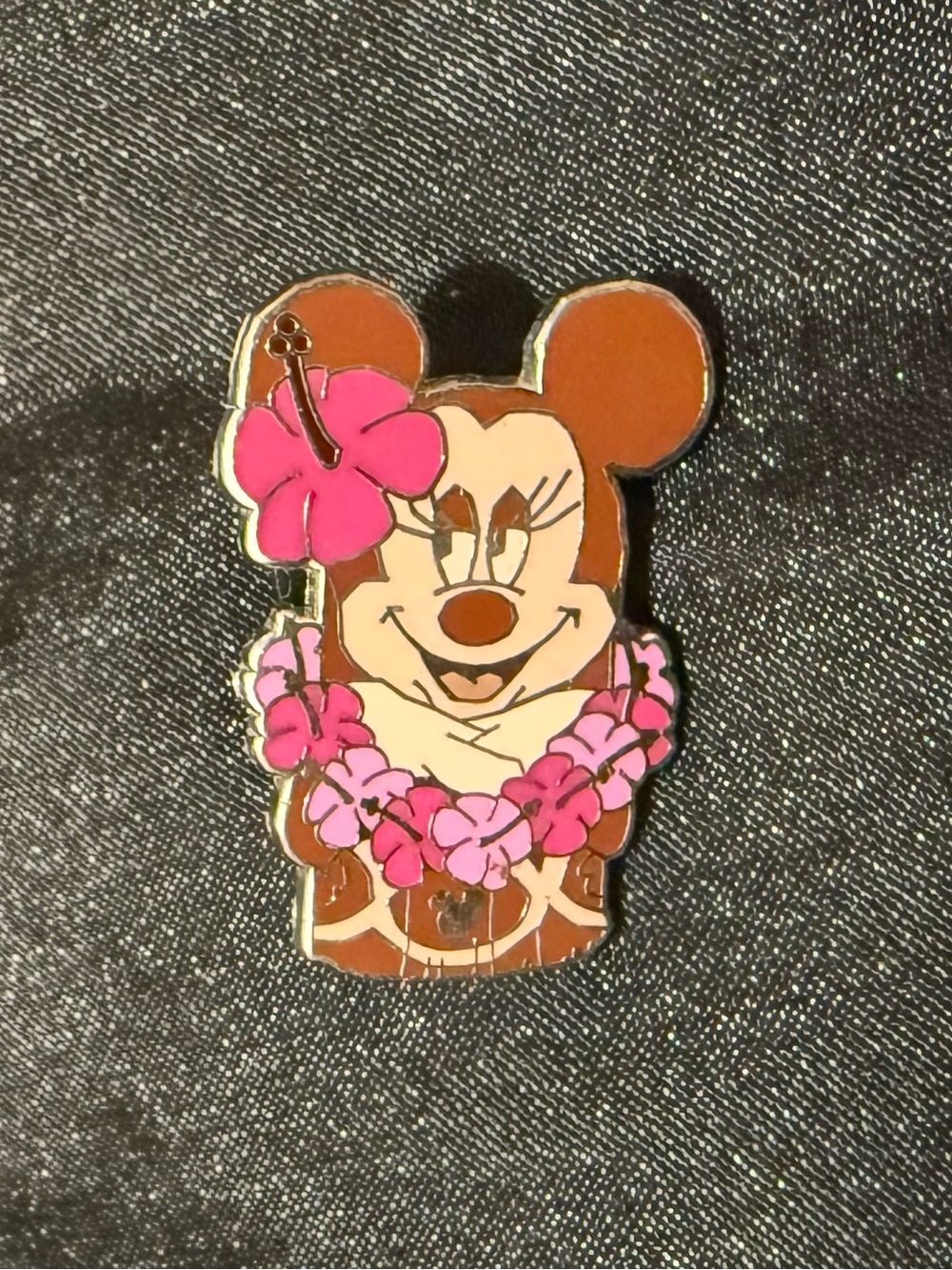 Minnie Mouse Hawaiian Lei Pink Enamel Pin fr Hidden Micky Series